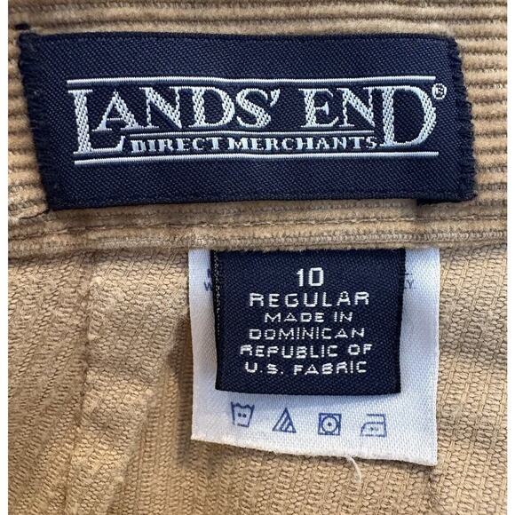 Land’s End Womens Camel Corduroy Trousers Pants Size 10 (1254) - Picture 3 of 4